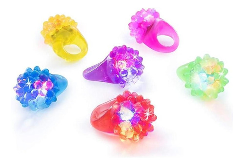 Anillos Para Dedo De Goma Y Gelatina Desiguales Luces Led