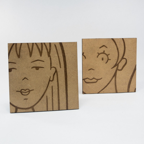 Imagen 2 de 3 de 6 Unidades - Posavasos Mdf 3mm Daria