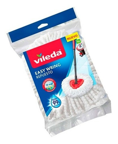 Imagen 3 de 4 de Vileda Easy Wring Repuesto Mopa Lampazo Microfibra Limpieza