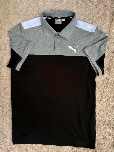 Playera Negra Puma Golf Talla L Para Hombre Cuello Polo