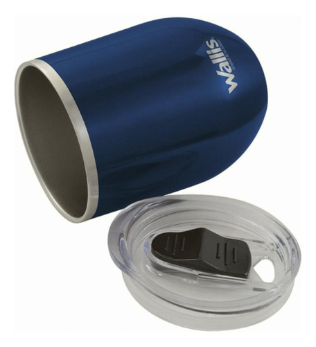 Termo Con Protector Deslizante, 350 Ml, Azul Marino