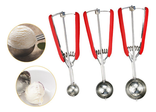 Spoon De De Acero Inoxidable 3x, Bola De Melón Cargada De
