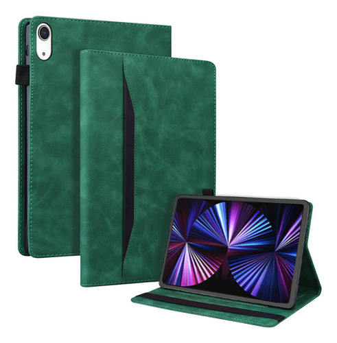 Capa De Couro Para Cartão Comercial Para iPad De 10ª Geração Cor Verde-escuro