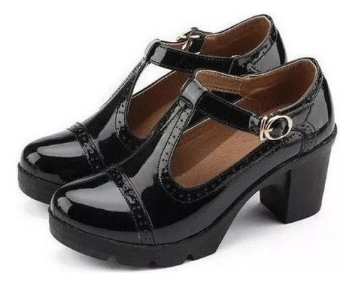 Mujeres Plataforma Oxford Tacón Grueso Sandalias Zapatos De