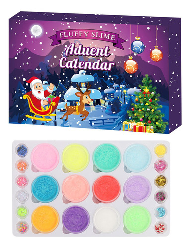 2022 24 Piezas/set Calendario De Adviento Slime Cuenta Regre