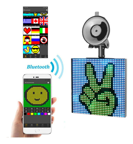 Pantalla Led Emojis Para Auto Led Screen Control Celular