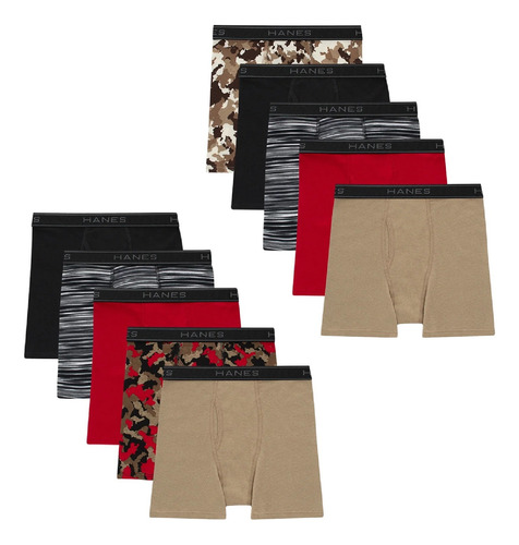 Pack 10 Boxer De Algodón Para Niño Talla L