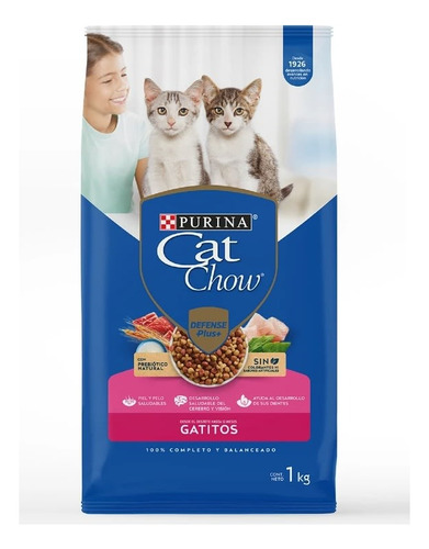 Alimento Gatitos Cat Chow Carne Y Leche 1 Kg