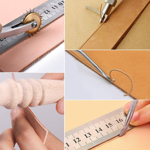 Imagem 5 de 6 de Ferramentas De Costura De Couro Diy Artesanato 31pcs