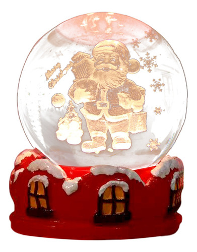 Lámpara Nocturna Con Forma De Bola De Cristal Navideña Talla