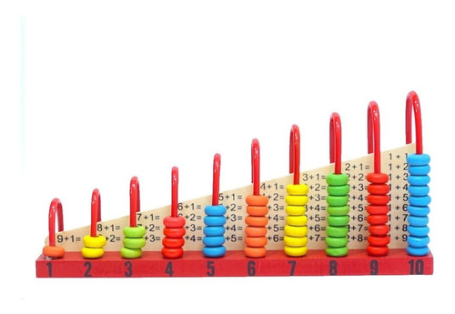 Juego Madera Didáctico Montessori Calculador Abaco Shelf