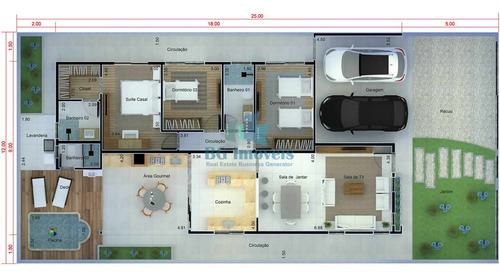 Imagem 21 de 21 de Casa Com Pé Direito Duplo De Alvenaria Com 162m² 3 Quartos 1 Suíte 2 Vagas Cobertas Em Sp - Bg21-483