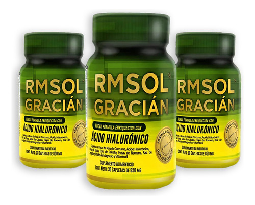 Rm Sol 100% Original. Kit Con 3 Frascos De 30 Capletas