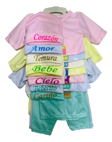 Set Semanario 21 Piezas En Algodón Para Bebe  