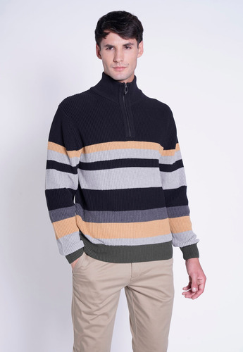 Sweater Hombre Zircon Negro Fw 2023 New Man