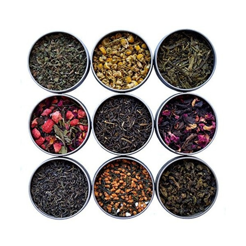 Té Del Cielo Hojas De Té Sampler (9 Sabor Variety Pack)