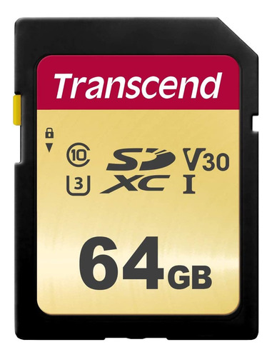 Tarjeta De Memoria Sd Mlc Transcend De 64gb Ush-i U3