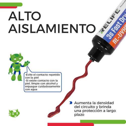 Máscara Antisoldante Uv Color Rojo Slim Company Compatible Con Luz Ultravioleta Para Reparar Placas Pcb Aislante Precisa Y Segura Ideal Para Técnicos En Electrónica Y Reparaciones Finas