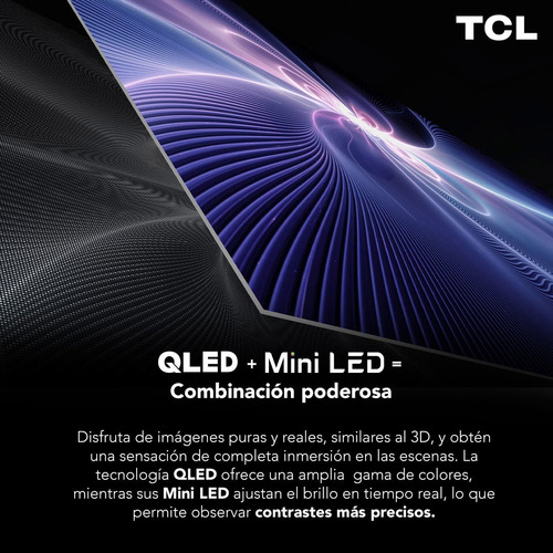 Imagen 2 de 12 de Qled 55 Tcl 55c835 Miniled 4k Hdr Smart Tv Google Tv