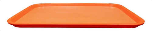 Juego 6 Charolas Rectangular Cafetería Antiderrapante 45x35 Color Naranja