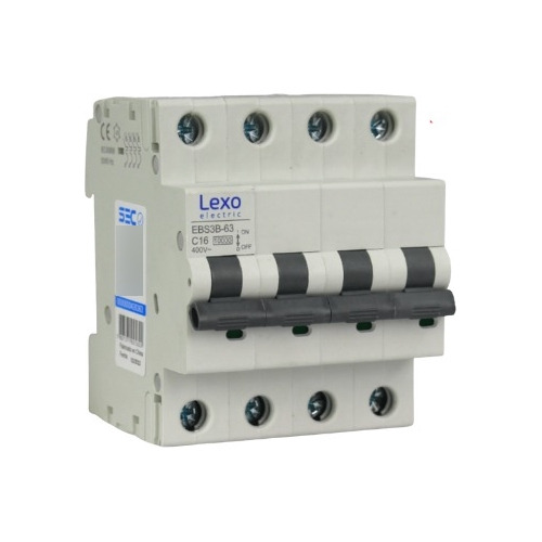 Automatico Tetrapolar Lexo 4x16a 10ka C Certificado Sec