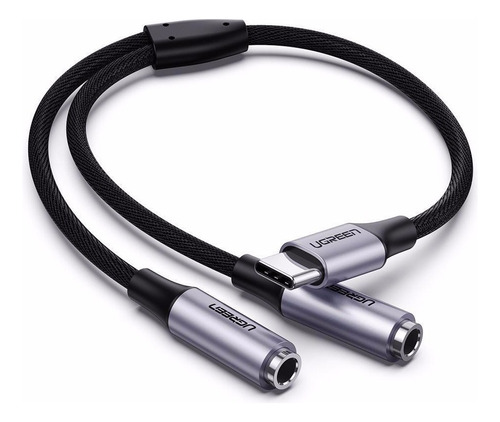 Cable Usb Tipo C A Plug X2 Jack 3.5mm 3.5 Divisor - Ugreen