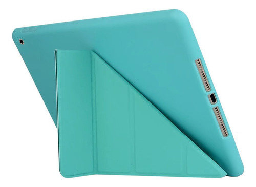 Funda anticaída de silicona multiplegable para iPad 9/8th/7, color verde menta