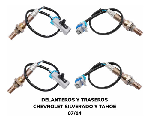 Kit Sensores De Oxígeno Chevrolet Silverado Y Tahoe 07/14
