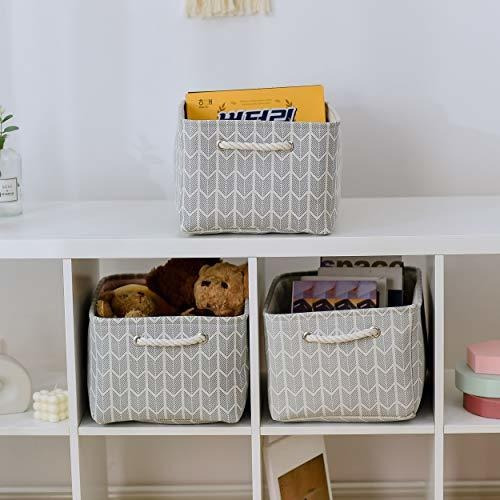 Imagen 2 de 2 de Cestas De Almacenamiento De Tela Para Organizar, Cestas Deco