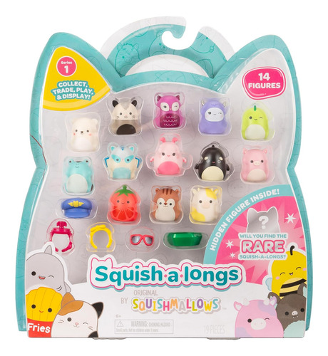 Paquete De 14 Squish-a-longs: Mini-squish De 1 Con 4 Acceso