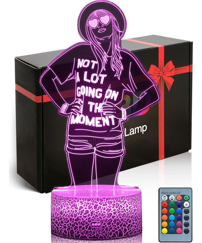 Luz Nocturna Led 3d Regulable Con 16 Colores Para Dormitorio
