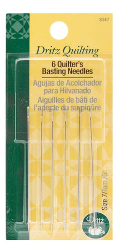 Dritz Quilter's Basting Mano Agujas Tamaño 7, 6 Count