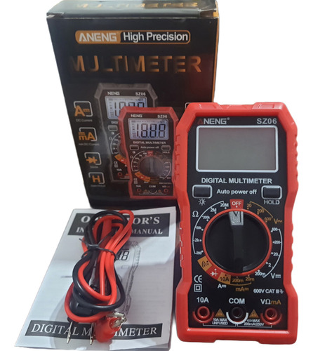 Multímetro Aneng Sz06 2000 Cont. Medidor AC/DC con retroiluminación LCD