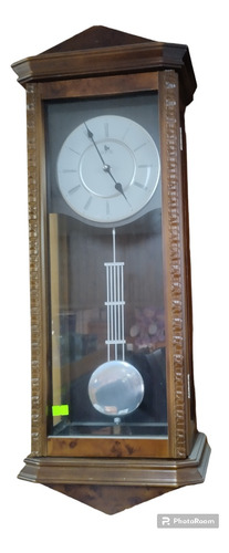 Reloj De Péndulo De Madera A Pila Con Soneria 64x23cm