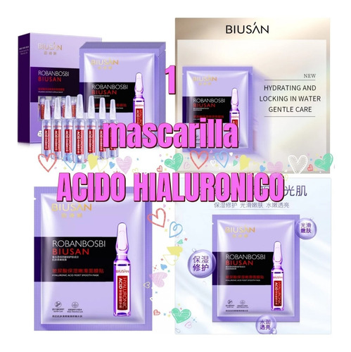 Mascarilla Acido Hialuronico Bingju Anti Arrugad Anti Mancha