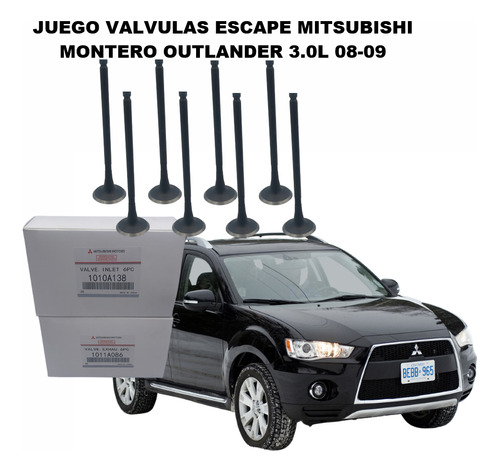 Juego Valvulas Escape Mitsubishi Montero Outlander 3.0l 08-0