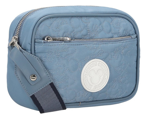 Bolsa Crossbody Para Mujer Minnie Wcapsule Azul Hbcapuchina9 Acabado De Los Herrajes Níquel Diseño De La Tela Gráfico