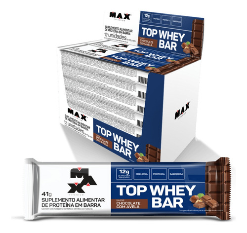 Barrinha Top Whey Bar Performance Cx 12 Uni - Max Titanium