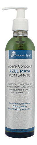  Aceite Desinflamante Azul Maya Con Hierba Indigo 250ml Spa Masajes
