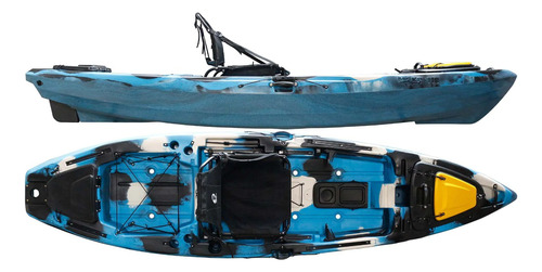 Caiaque Pesca Mako 110 Pro Sem Pedal Hidro2eko - Azul Camu.