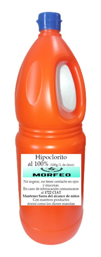  Hipoclorito De Sodio Al 100 % 2 Litros Cloro Piscina