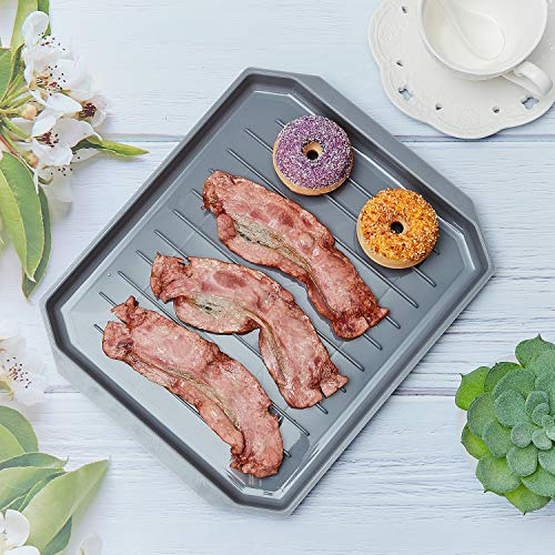 Bandeja De Tocino Para Microondas, 2 Piezas, Olla Para Horne
