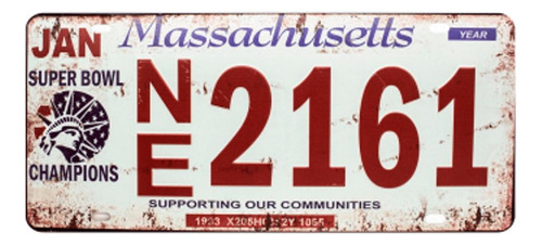 Placa De Carro Decor Em Madeira State Route - Massachusetts