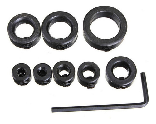 8 Piezas Profundidad De Taladro Topes Collares Anillo