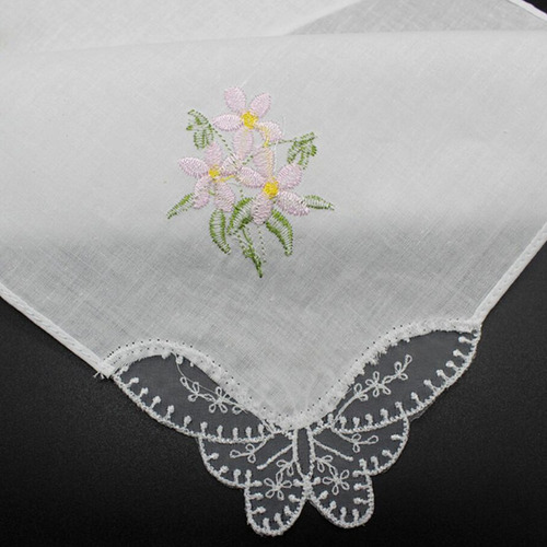 Pack De 5 Pañuelos De Algodón Para Mujer Bordados Con