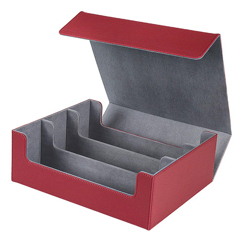 Trading Cards Storage Box 1800 Cards Capacidad Rojo En Gris