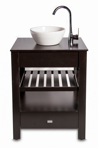 Imagen 8 de 10 de Vanitory 100% Laqueado Marron Oscuro 60cm (mueble Solo)