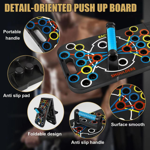 Tabla De Flexión Plegable Ajustable 56 En 1 Para Ejercicio Negro