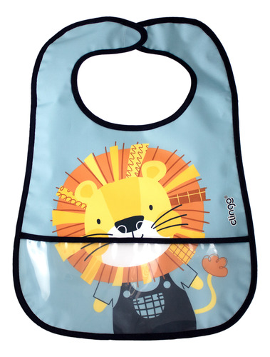 Babador Flex Silicone Com Bolso Coletor Impermeável Clingo Luke