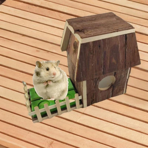 Wood Hamster Ocultação Dormindo Hamster Hamster Villa